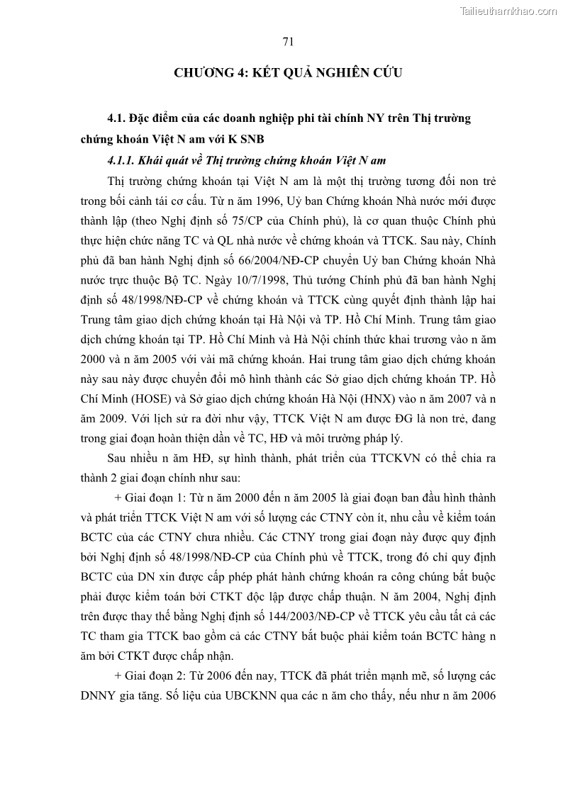 Luận án tiến sĩ kế toán Tác động của kiểm soát nội bộ đến hiệu quả hoạt động kinh doanh của các Doanh nghiệp phi tổ chức niêm yết trên Thị trường chứng khoán Việt Nam - 7 Trang 84