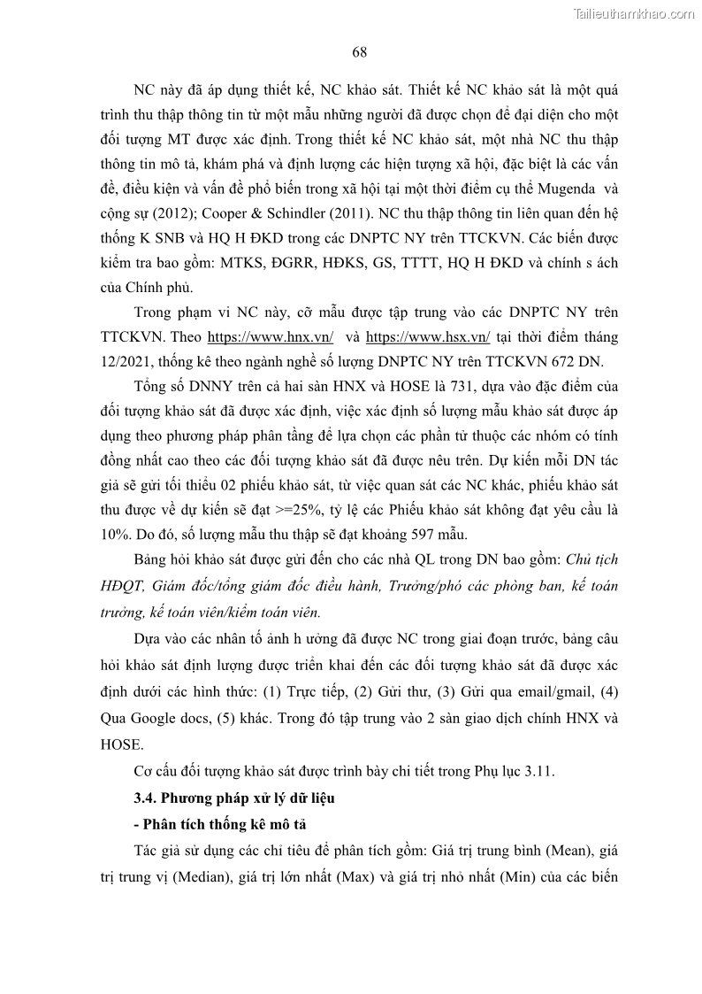 Luận án tiến sĩ kế toán Tác động của kiểm soát nội bộ đến hiệu quả hoạt động kinh doanh của các Doanh nghiệp phi tổ chức niêm yết trên Thị trường chứng khoán Việt Nam - 7 Trang 81