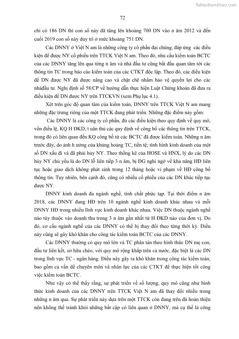 Luận án tiến sĩ kế toán Tác động của kiểm soát nội bộ đến hiệu quả hoạt động kinh doanh của các Doanh nghiệp phi tổ chức niêm yết trên Thị trường chứng khoán Việt Nam - 8 Trang 85