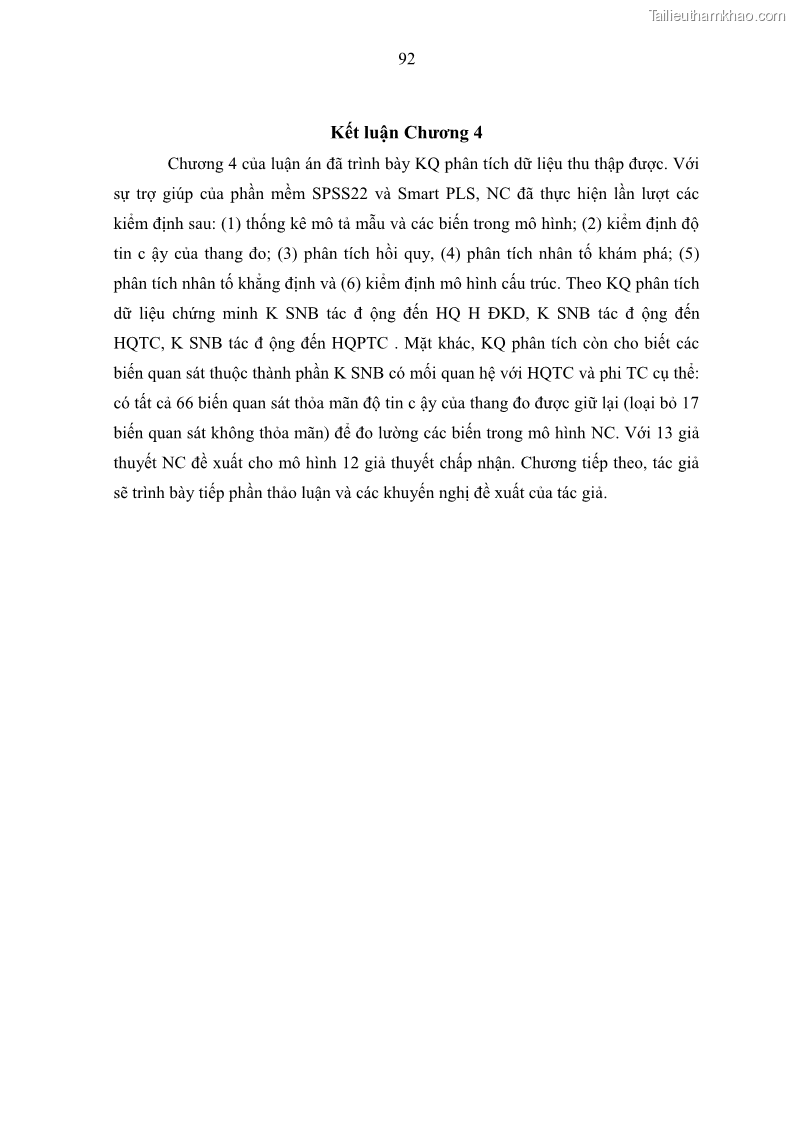 Luận án tiến sĩ kế toán Tác động của kiểm soát nội bộ đến hiệu quả hoạt động kinh doanh của các Doanh nghiệp phi tổ chức niêm yết trên Thị trường chứng khoán Việt Nam - 9 Trang 105