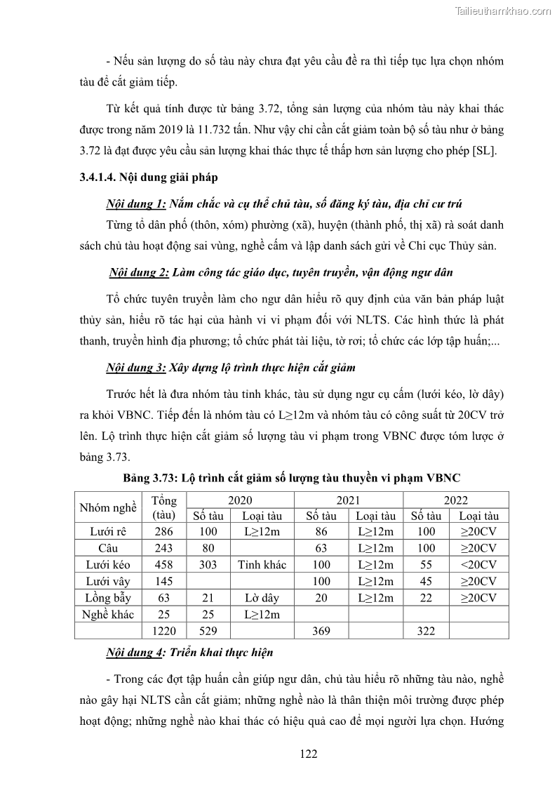 Luận án tiến sĩ khai thác thủy sản Nâng cao hiệu quả khai thác và bảo vệ nguồn lợi thủy sản tại vùng biển ven bờ tỉnh Quảng Nam - 12 Trang 138
