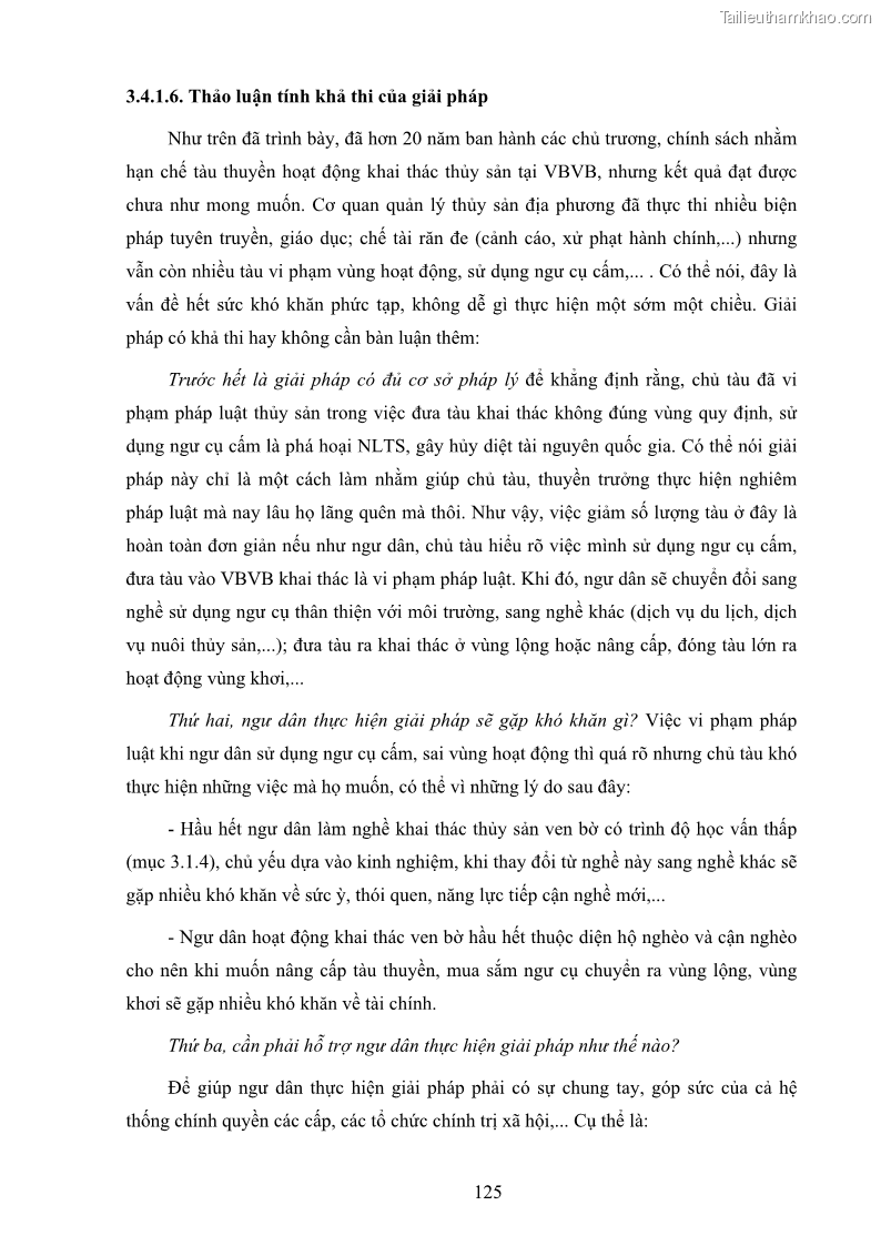 Luận án tiến sĩ khai thác thủy sản Nâng cao hiệu quả khai thác và bảo vệ nguồn lợi thủy sản tại vùng biển ven bờ tỉnh Quảng Nam - 12 Trang 141