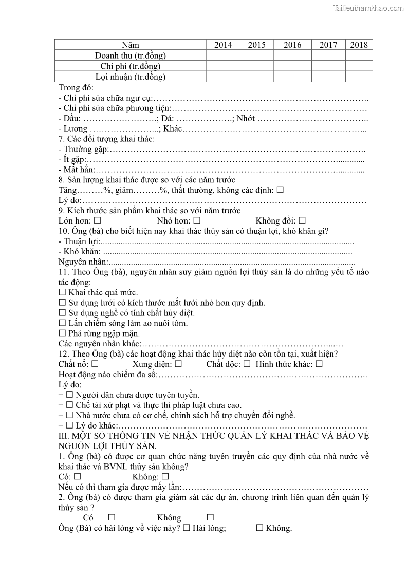 Luận án tiến sĩ khai thác thủy sản Nâng cao hiệu quả khai thác và bảo vệ nguồn lợi thủy sản tại vùng biển ven bờ tỉnh Quảng Nam - 15 Trang 176