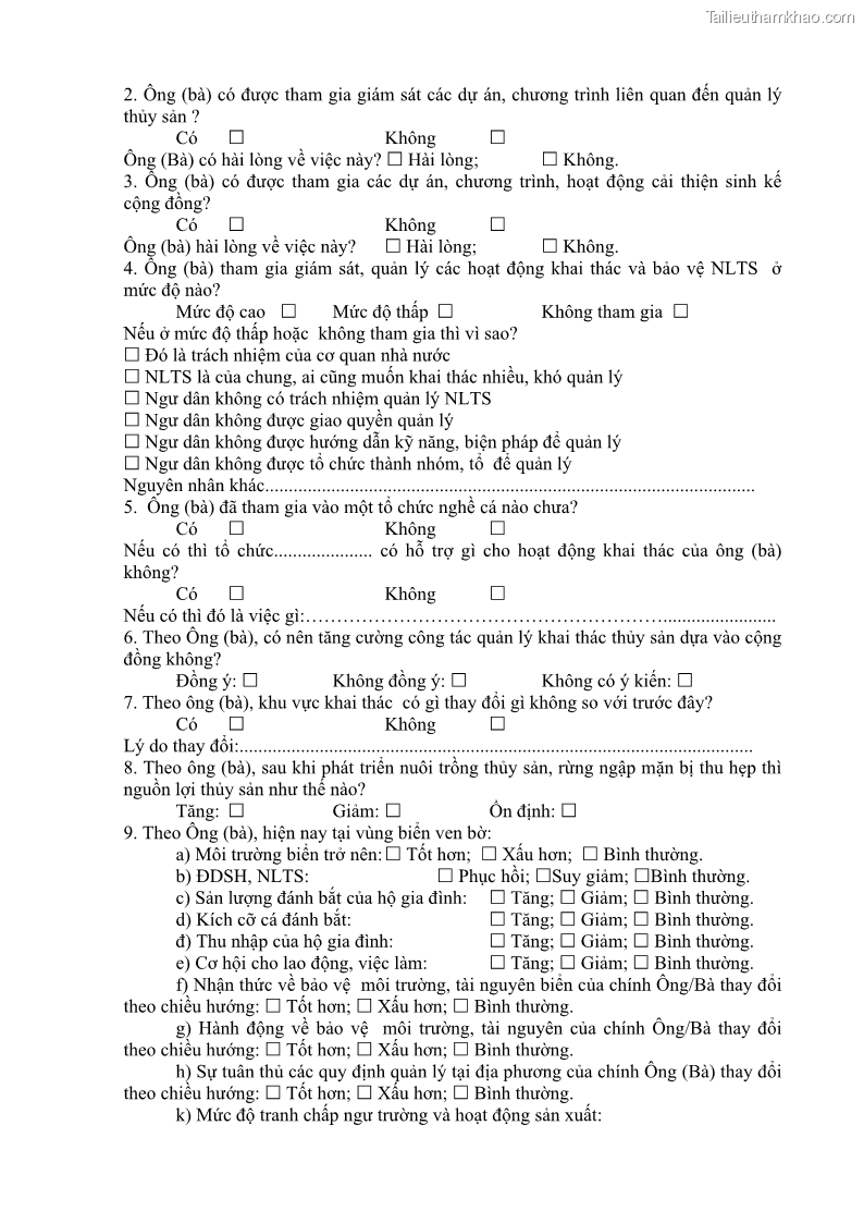 Luận án tiến sĩ khai thác thủy sản Nâng cao hiệu quả khai thác và bảo vệ nguồn lợi thủy sản tại vùng biển ven bờ tỉnh Quảng Nam - 16 Trang 191