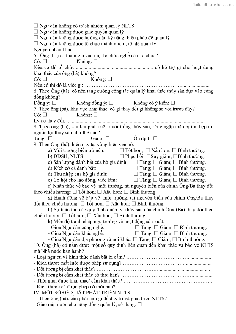 Luận án tiến sĩ khai thác thủy sản Nâng cao hiệu quả khai thác và bảo vệ nguồn lợi thủy sản tại vùng biển ven bờ tỉnh Quảng Nam - 17 Trang 196
