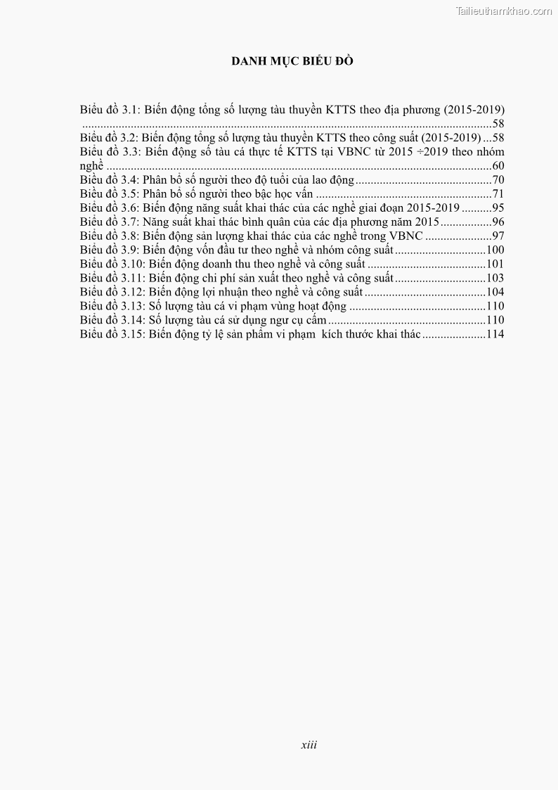 Luận án tiến sĩ khai thác thủy sản Nâng cao hiệu quả khai thác và bảo vệ nguồn lợi thủy sản tại vùng biển ven bờ tỉnh Quảng Nam - 2 Trang 13
