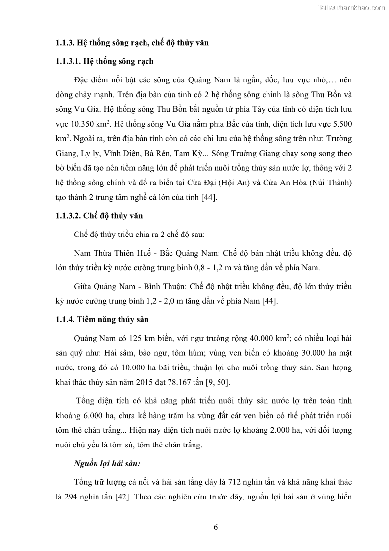 Luận án tiến sĩ khai thác thủy sản Nâng cao hiệu quả khai thác và bảo vệ nguồn lợi thủy sản tại vùng biển ven bờ tỉnh Quảng Nam - 2 Trang 22