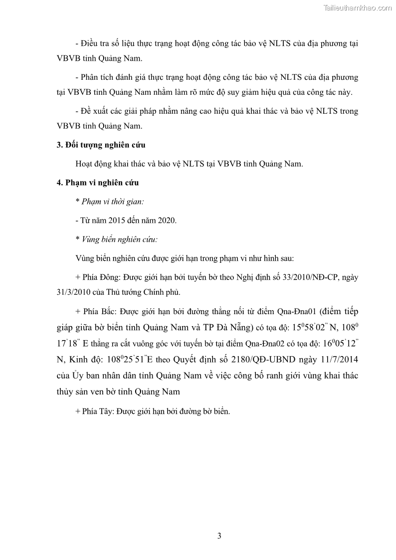 Luận án tiến sĩ khai thác thủy sản Nâng cao hiệu quả khai thác và bảo vệ nguồn lợi thủy sản tại vùng biển ven bờ tỉnh Quảng Nam - 2 Trang 19