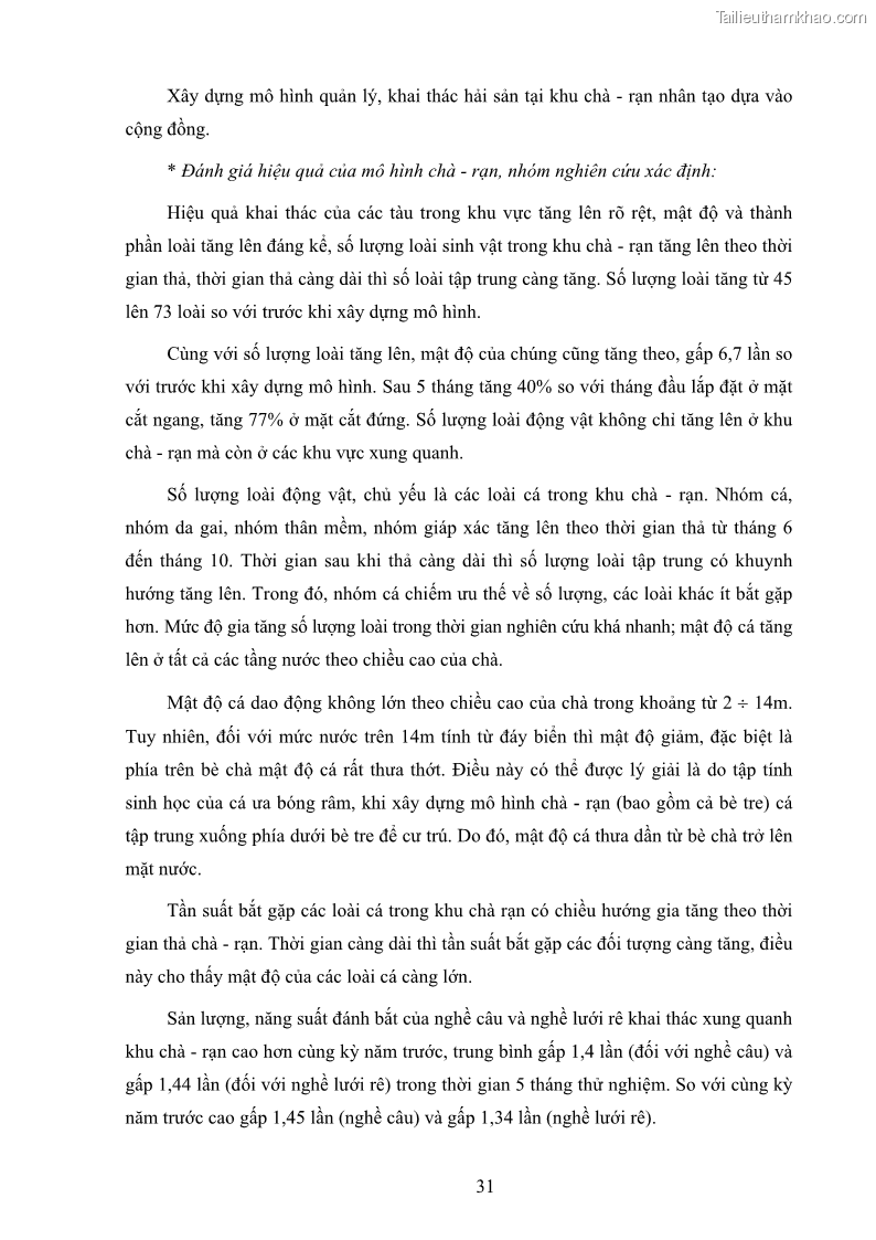 Luận án tiến sĩ khai thác thủy sản Nâng cao hiệu quả khai thác và bảo vệ nguồn lợi thủy sản tại vùng biển ven bờ tỉnh Quảng Nam - 4 Trang 47