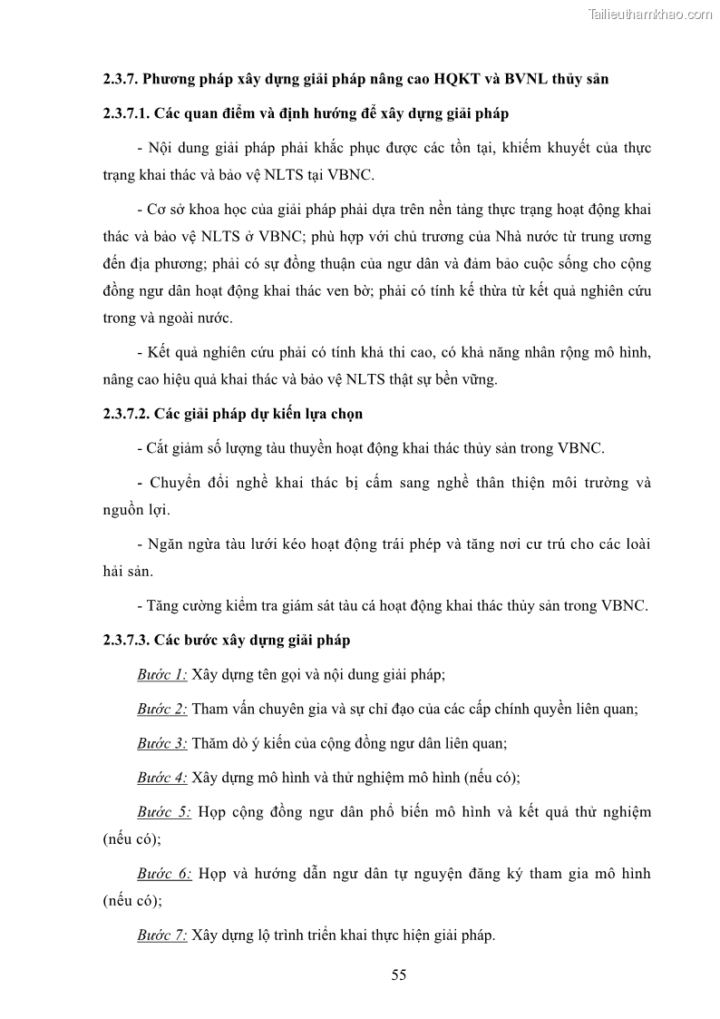 Luận án tiến sĩ khai thác thủy sản Nâng cao hiệu quả khai thác và bảo vệ nguồn lợi thủy sản tại vùng biển ven bờ tỉnh Quảng Nam - 6 Trang 71