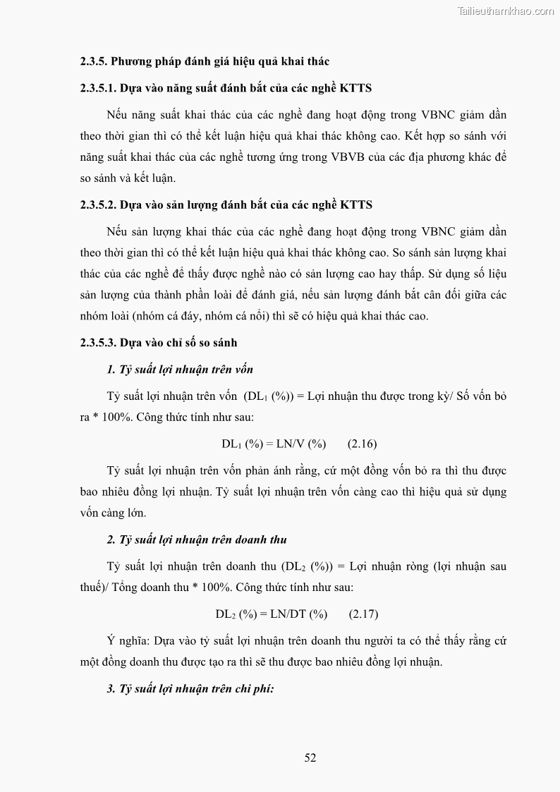 Luận án tiến sĩ khai thác thủy sản Nâng cao hiệu quả khai thác và bảo vệ nguồn lợi thủy sản tại vùng biển ven bờ tỉnh Quảng Nam - 6 Trang 68