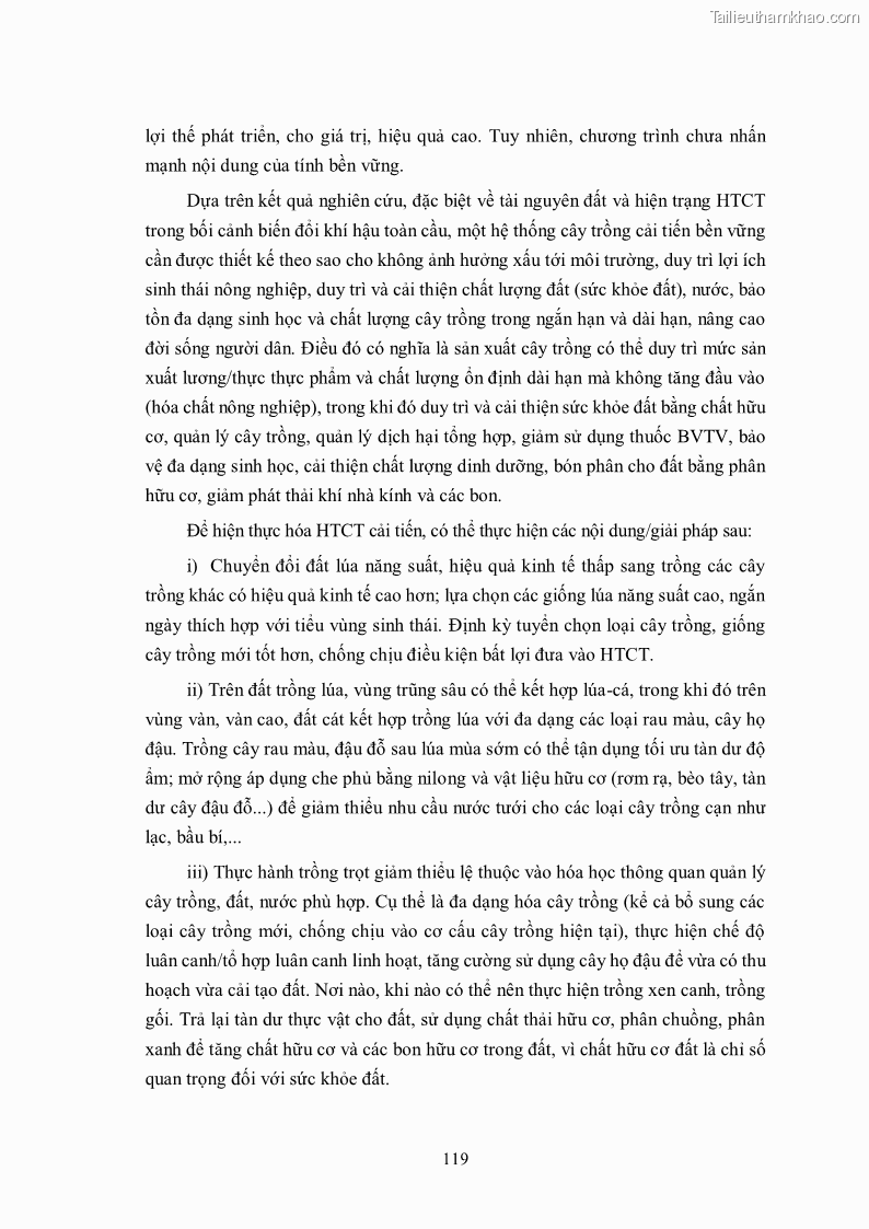 Luận án tiến sĩ khoa học cây trồng Nghiên cứu hiện trạng và cải tiến hệ thống cây trồng trên vùng đất ven biển tỉnh Thanh Hóa - 12 Trang 135