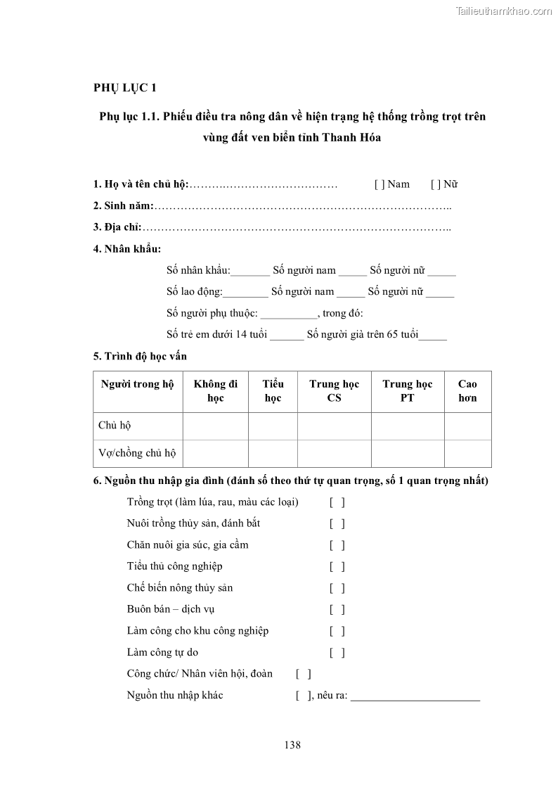 Luận án tiến sĩ khoa học cây trồng Nghiên cứu hiện trạng và cải tiến hệ thống cây trồng trên vùng đất ven biển tỉnh Thanh Hóa - 13 Trang 154