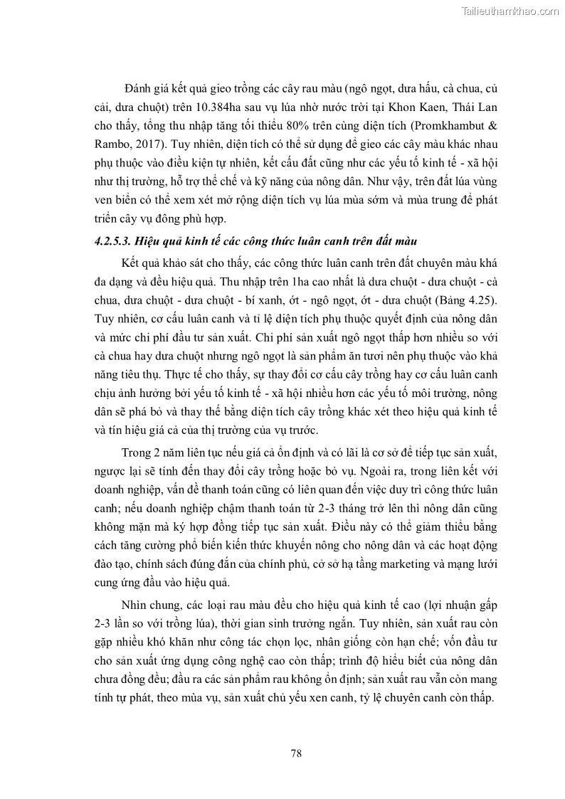 Luận án tiến sĩ khoa học cây trồng Nghiên cứu hiện trạng và cải tiến hệ thống cây trồng trên vùng đất ven biển tỉnh Thanh Hóa - 8 Trang 94