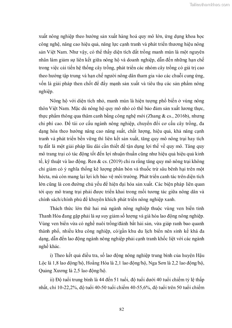 Luận án tiến sĩ khoa học cây trồng Nghiên cứu hiện trạng và cải tiến hệ thống cây trồng trên vùng đất ven biển tỉnh Thanh Hóa - 9 Trang 98