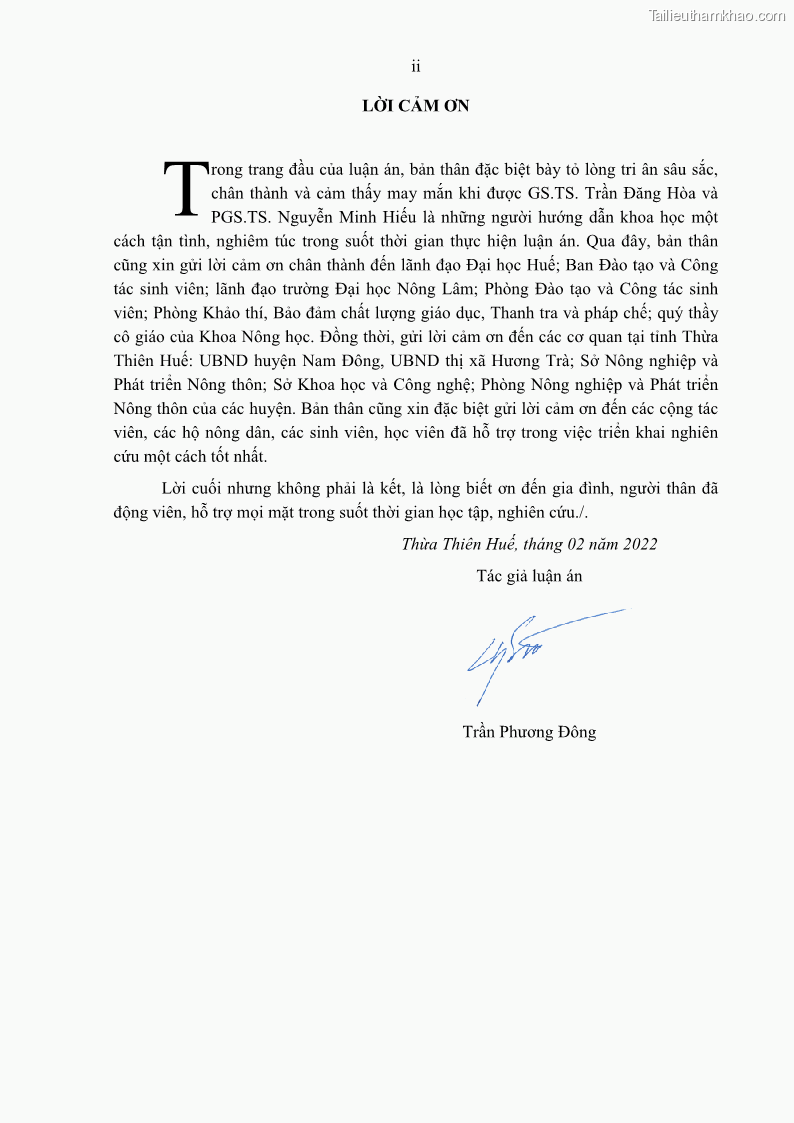 Luận án tiến sĩ khoa học cây trồng Nghiên cứu một số biện pháp kỹ thuật canh tác phù hợp cho cây cao su tiểu điền tại Thừa Thiên Huế - 1 Trang 4