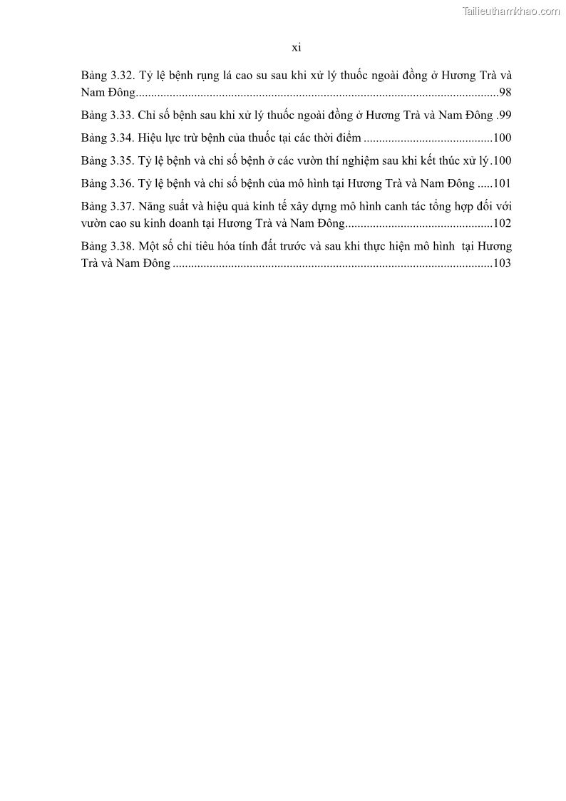 Luận án tiến sĩ khoa học cây trồng Nghiên cứu một số biện pháp kỹ thuật canh tác phù hợp cho cây cao su tiểu điền tại Thừa Thiên Huế - 2 Trang 13