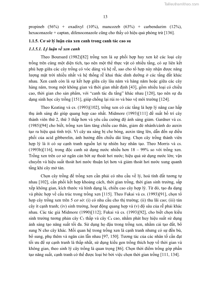 Luận án tiến sĩ khoa học cây trồng Nghiên cứu một số biện pháp kỹ thuật canh tác phù hợp cho cây cao su tiểu điền tại Thừa Thiên Huế - 3 Trang 27