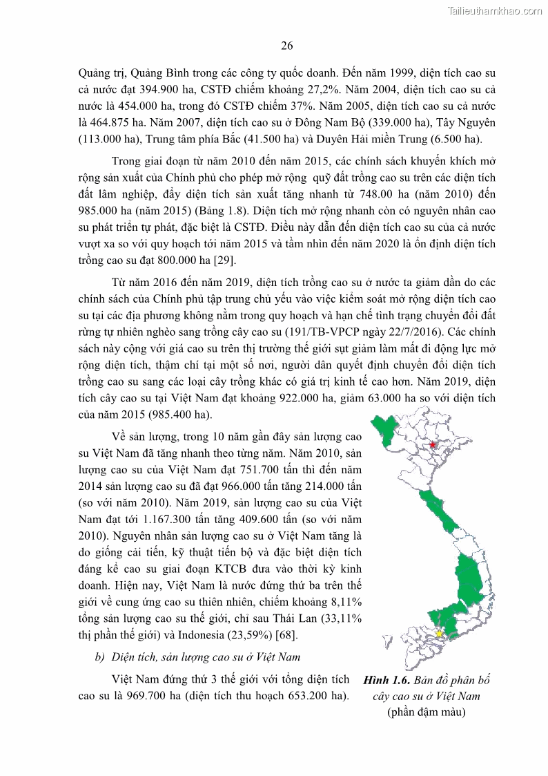 Luận án tiến sĩ khoa học cây trồng Nghiên cứu một số biện pháp kỹ thuật canh tác phù hợp cho cây cao su tiểu điền tại Thừa Thiên Huế - 4 Trang 40