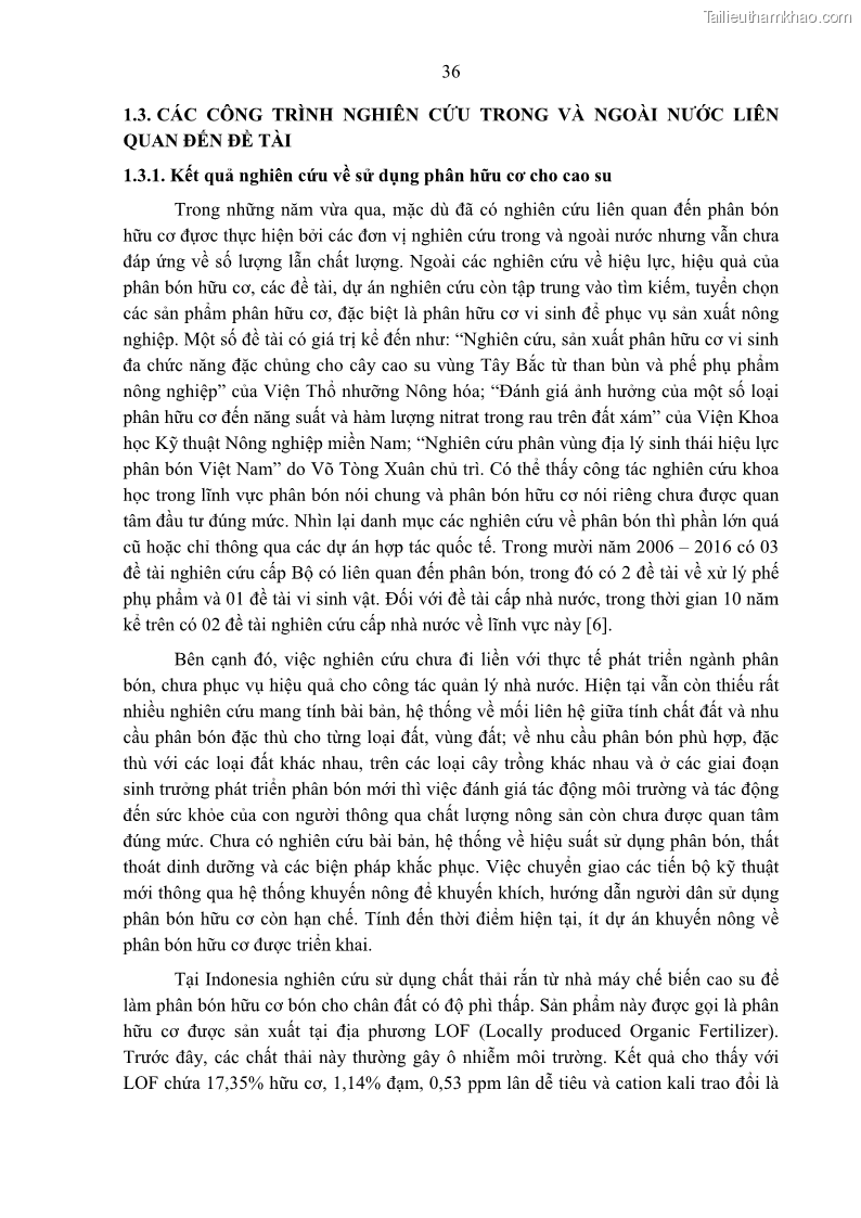 Luận án tiến sĩ khoa học cây trồng Nghiên cứu một số biện pháp kỹ thuật canh tác phù hợp cho cây cao su tiểu điền tại Thừa Thiên Huế - 5 Trang 50