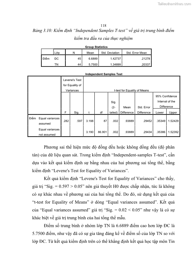 Luận án tiến sĩ khoa học giáo dục Phát triển năng lực sử dụng công nghệ thông tin và truyền thông trong dạy học Tin học cho học sinh dự bị Đại học Dân tộc - 11 Trang 130