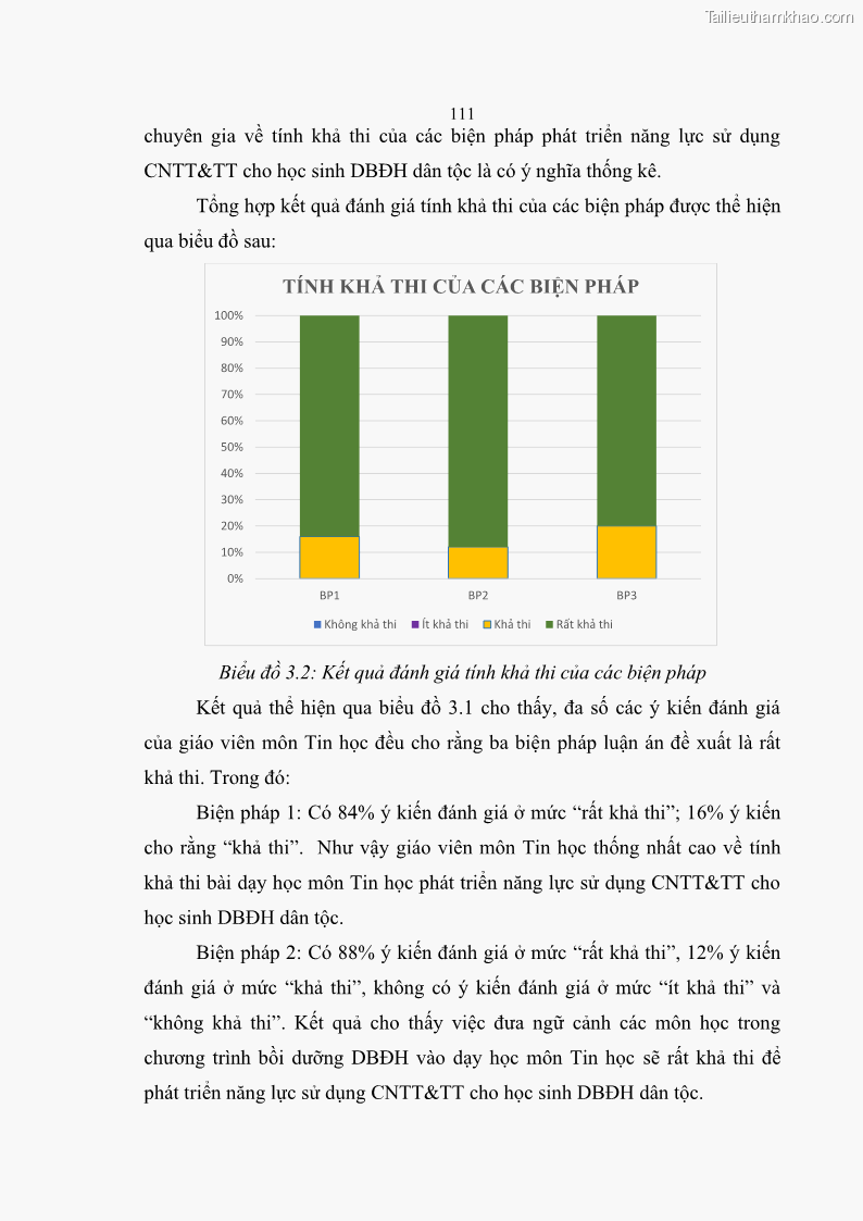 Luận án tiến sĩ khoa học giáo dục Phát triển năng lực sử dụng công nghệ thông tin và truyền thông trong dạy học Tin học cho học sinh dự bị Đại học Dân tộc - 11 Trang 123
