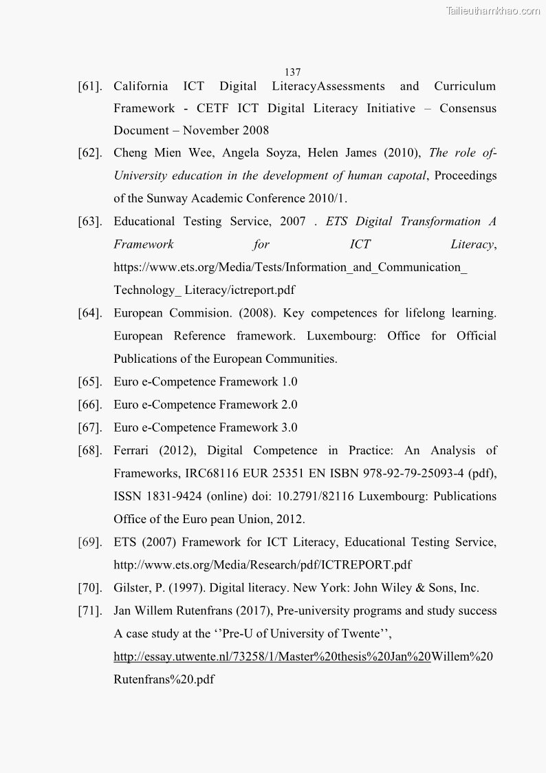 Luận án tiến sĩ khoa học giáo dục Phát triển năng lực sử dụng công nghệ thông tin và truyền thông trong dạy học Tin học cho học sinh dự bị Đại học Dân tộc - 13 Trang 149
