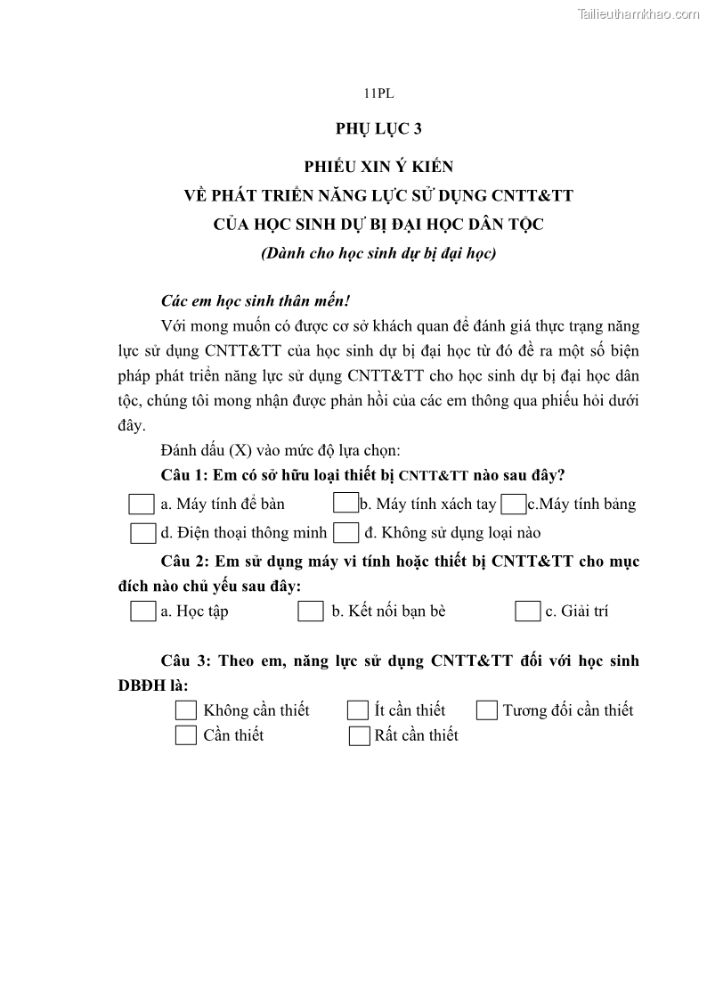 Luận án tiến sĩ khoa học giáo dục Phát triển năng lực sử dụng công nghệ thông tin và truyền thông trong dạy học Tin học cho học sinh dự bị Đại học Dân tộc - 14 Trang 163