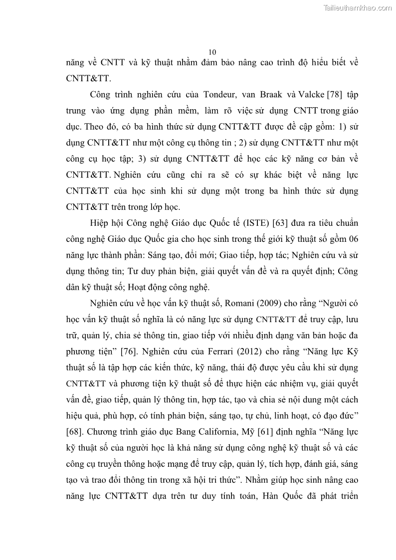 Luận án tiến sĩ khoa học giáo dục Phát triển năng lực sử dụng công nghệ thông tin và truyền thông trong dạy học Tin học cho học sinh dự bị Đại học Dân tộc - 2 Trang 22