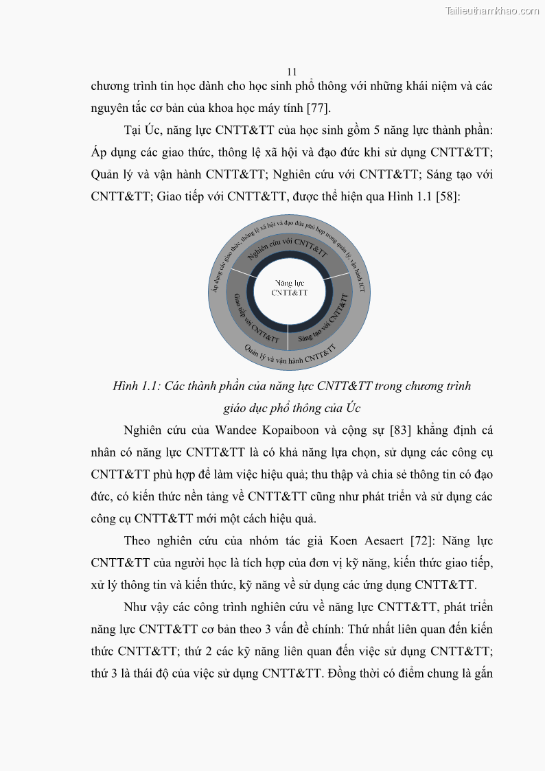 Luận án tiến sĩ khoa học giáo dục Phát triển năng lực sử dụng công nghệ thông tin và truyền thông trong dạy học Tin học cho học sinh dự bị Đại học Dân tộc - 2 Trang 23