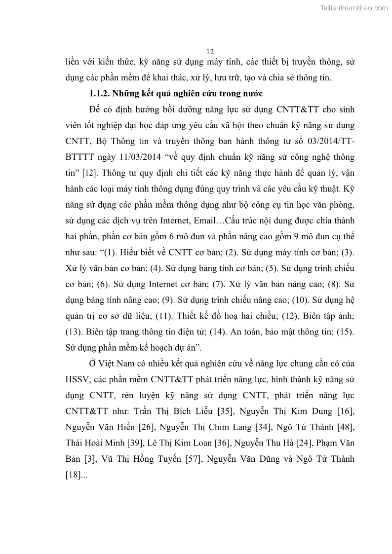 Luận án tiến sĩ khoa học giáo dục Phát triển năng lực sử dụng công nghệ thông tin và truyền thông trong dạy học Tin học cho học sinh dự bị Đại học Dân tộc - 2 Trang 24