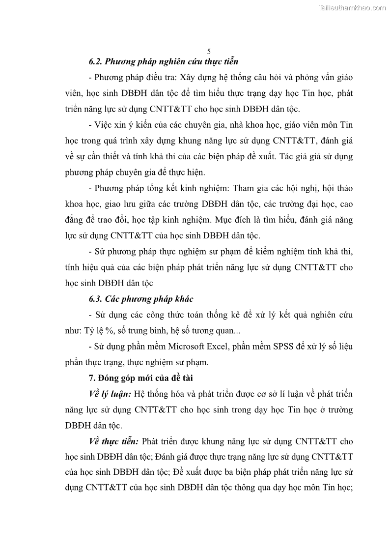 Luận án tiến sĩ khoa học giáo dục Phát triển năng lực sử dụng công nghệ thông tin và truyền thông trong dạy học Tin học cho học sinh dự bị Đại học Dân tộc - 2 Trang 17