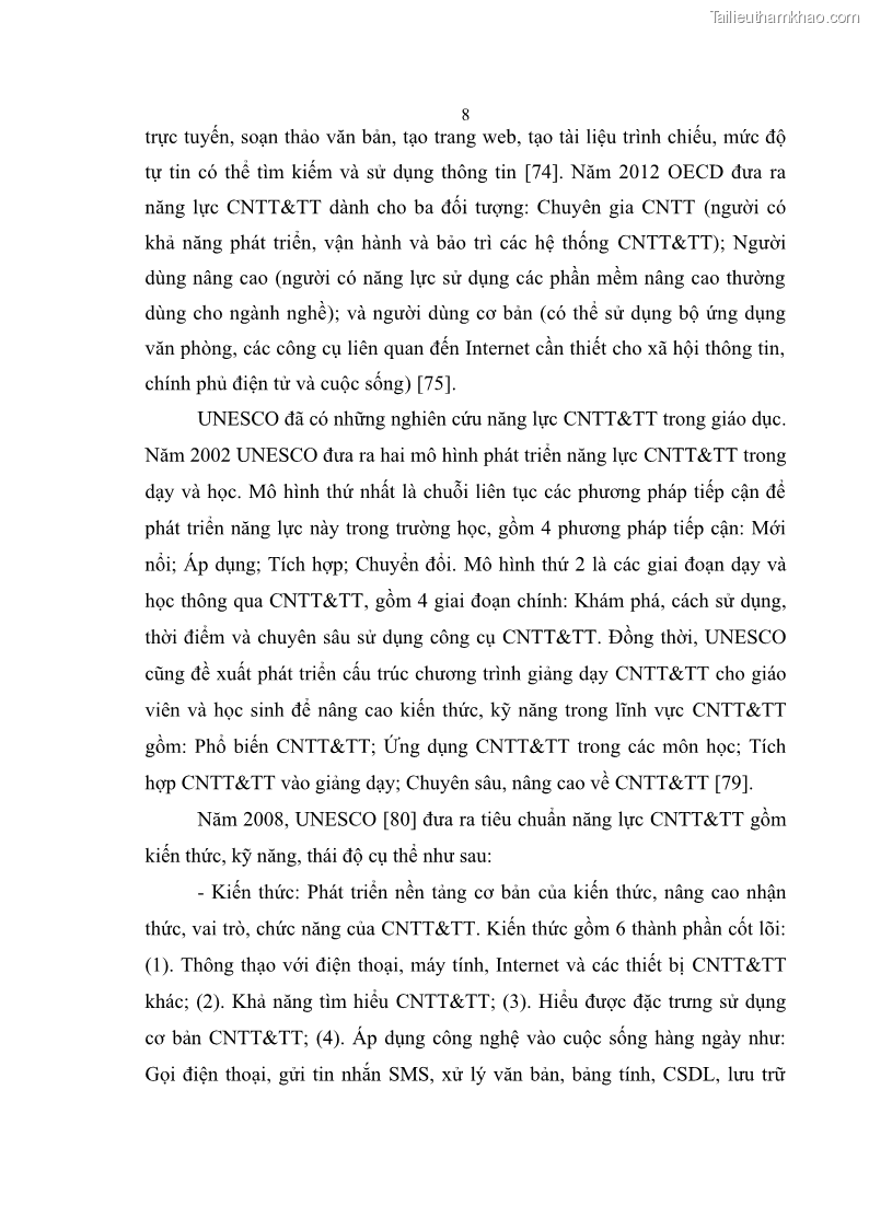 Luận án tiến sĩ khoa học giáo dục Phát triển năng lực sử dụng công nghệ thông tin và truyền thông trong dạy học Tin học cho học sinh dự bị Đại học Dân tộc - 2 Trang 20