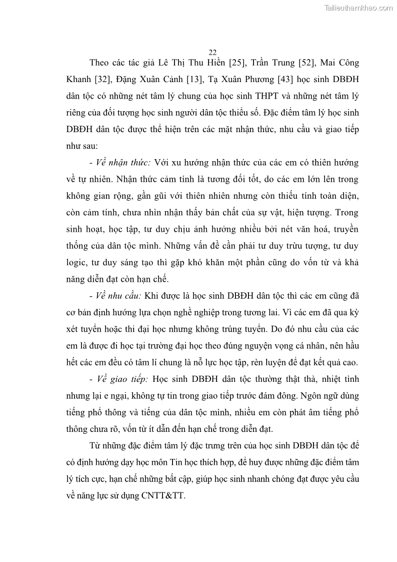 Luận án tiến sĩ khoa học giáo dục Phát triển năng lực sử dụng công nghệ thông tin và truyền thông trong dạy học Tin học cho học sinh dự bị Đại học Dân tộc - 3 Trang 34