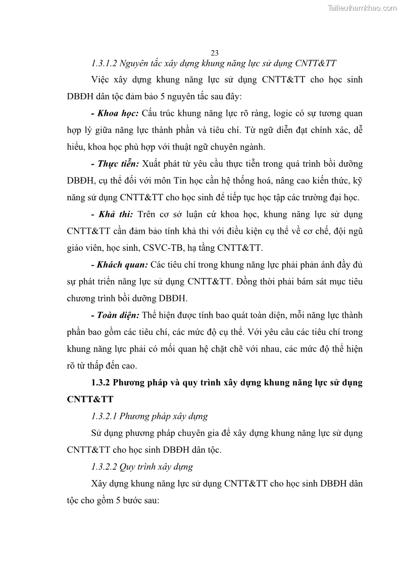 Luận án tiến sĩ khoa học giáo dục Phát triển năng lực sử dụng công nghệ thông tin và truyền thông trong dạy học Tin học cho học sinh dự bị Đại học Dân tộc - 3 Trang 35