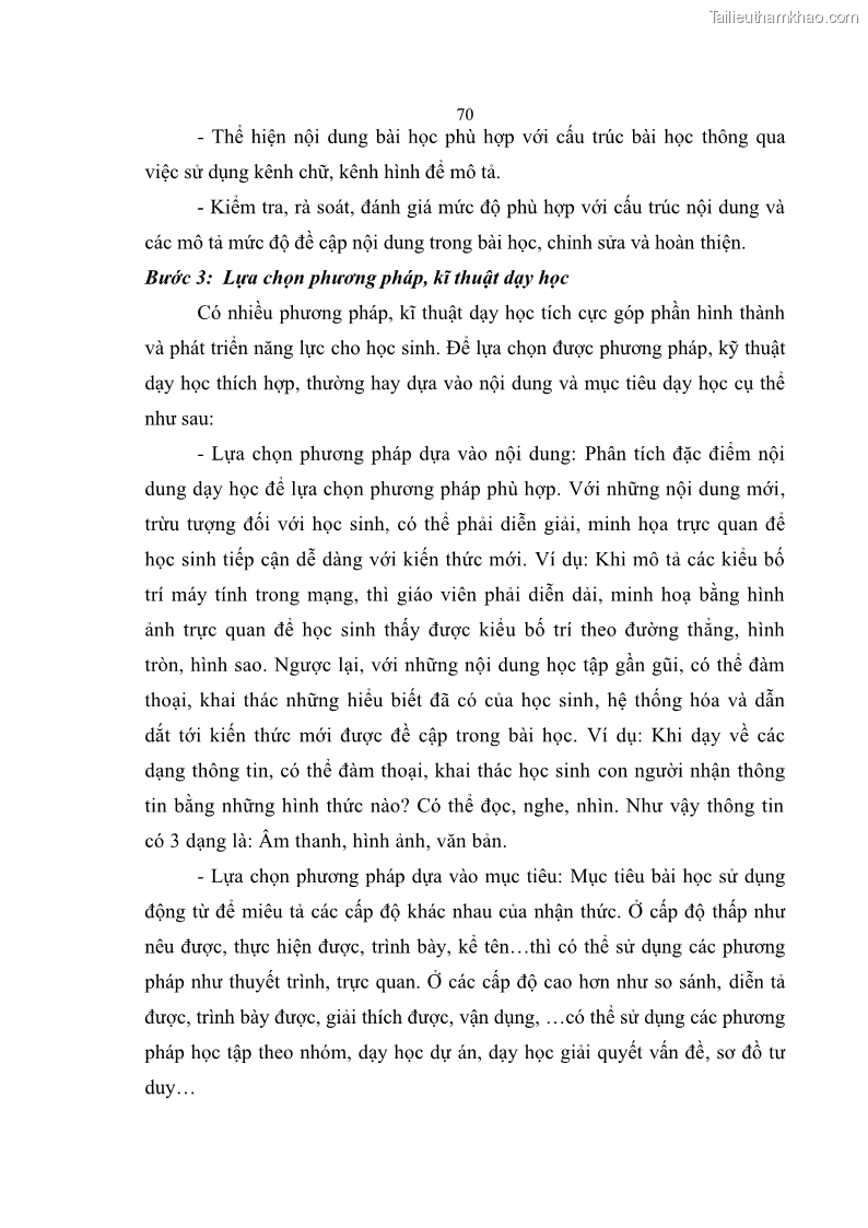 Luận án tiến sĩ khoa học giáo dục Phát triển năng lực sử dụng công nghệ thông tin và truyền thông trong dạy học Tin học cho học sinh dự bị Đại học Dân tộc - 7 Trang 82