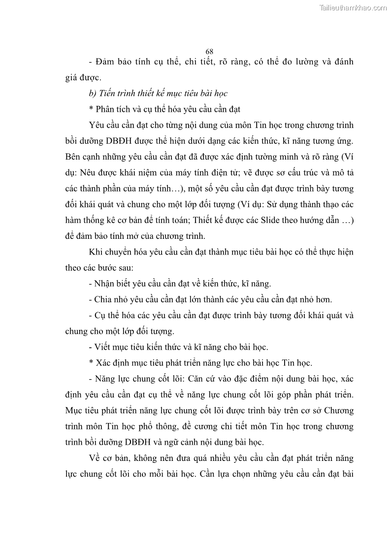 Luận án tiến sĩ khoa học giáo dục Phát triển năng lực sử dụng công nghệ thông tin và truyền thông trong dạy học Tin học cho học sinh dự bị Đại học Dân tộc - 7 Trang 80