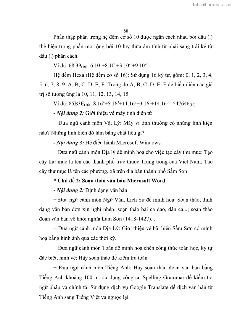 Luận án tiến sĩ khoa học giáo dục Phát triển năng lực sử dụng công nghệ thông tin và truyền thông trong dạy học Tin học cho học sinh dự bị Đại học Dân tộc - 9 Trang 100
