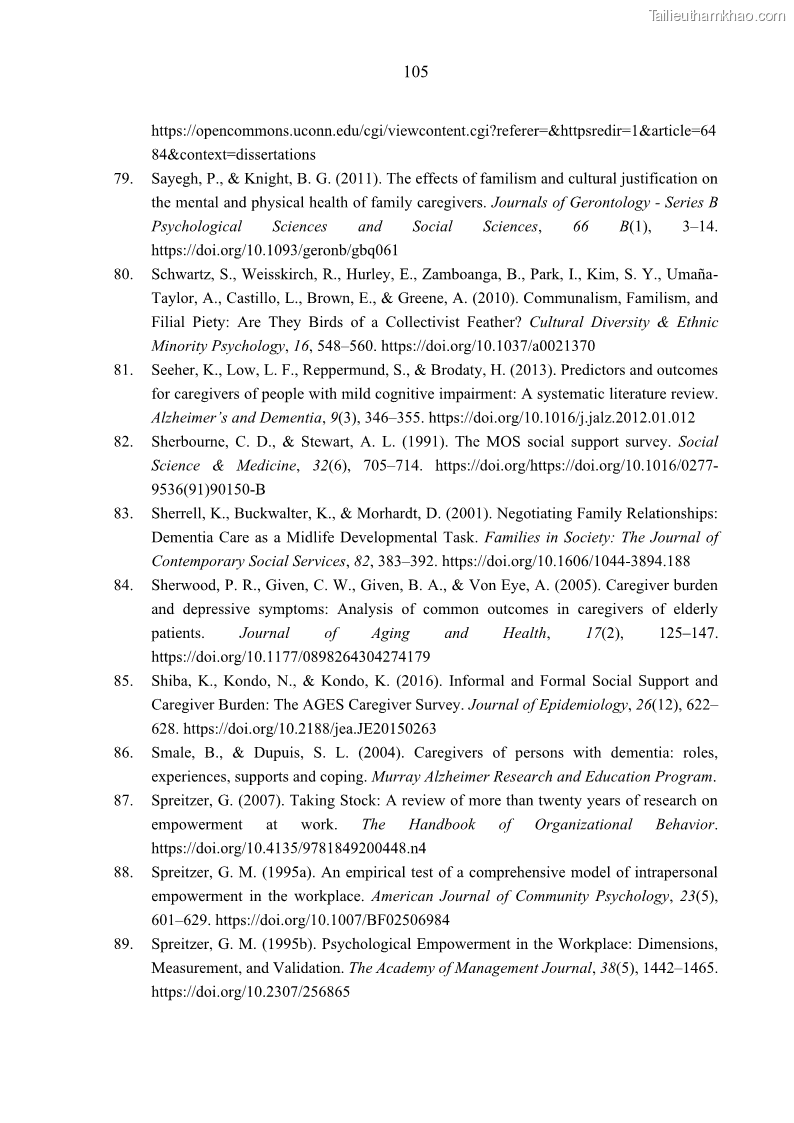 Luận án tiến sĩ kinh tế Ảnh hưởng của giá trị gia đình và hỗ trợ xã hội tới tự chủ chăm sóc người cao tuổi tại gia đình - 10 Trang 115
