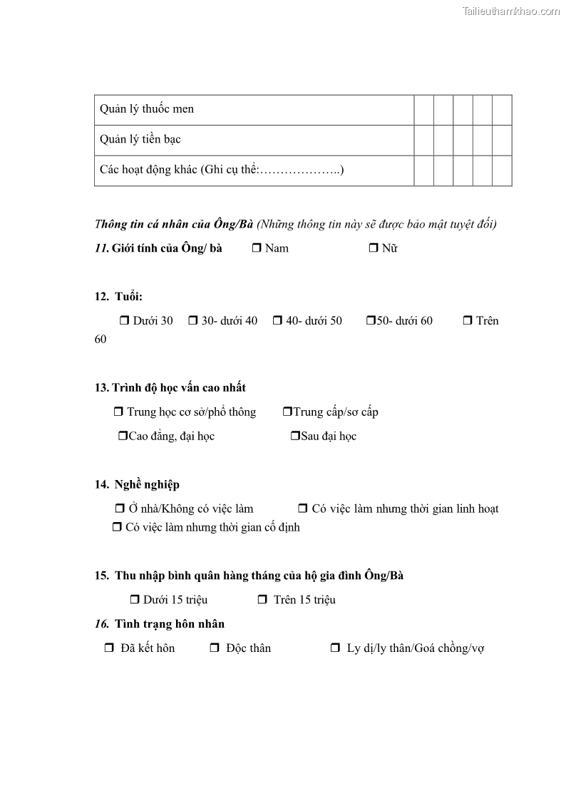 Luận án tiến sĩ kinh tế Ảnh hưởng của giá trị gia đình và hỗ trợ xã hội tới tự chủ chăm sóc người cao tuổi tại gia đình - 11 Trang 124