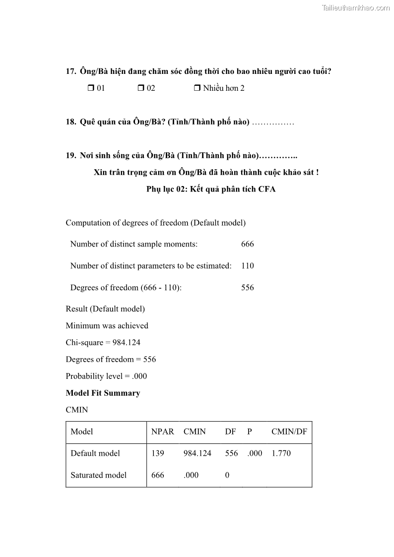 Luận án tiến sĩ kinh tế Ảnh hưởng của giá trị gia đình và hỗ trợ xã hội tới tự chủ chăm sóc người cao tuổi tại gia đình - 11 Trang 125