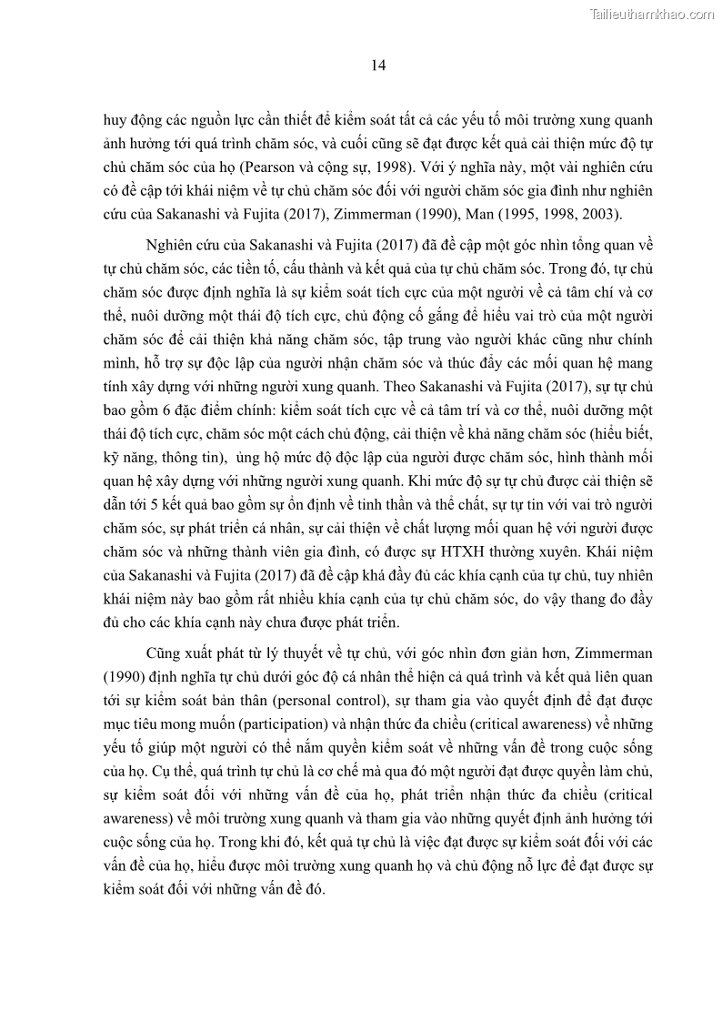 Luận án tiến sĩ kinh tế Ảnh hưởng của giá trị gia đình và hỗ trợ xã hội tới tự chủ chăm sóc người cao tuổi tại gia đình - 2 Trang 24