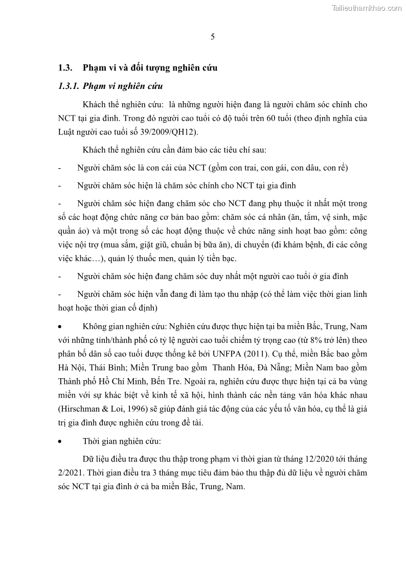 Luận án tiến sĩ kinh tế Ảnh hưởng của giá trị gia đình và hỗ trợ xã hội tới tự chủ chăm sóc người cao tuổi tại gia đình - 2 Trang 15