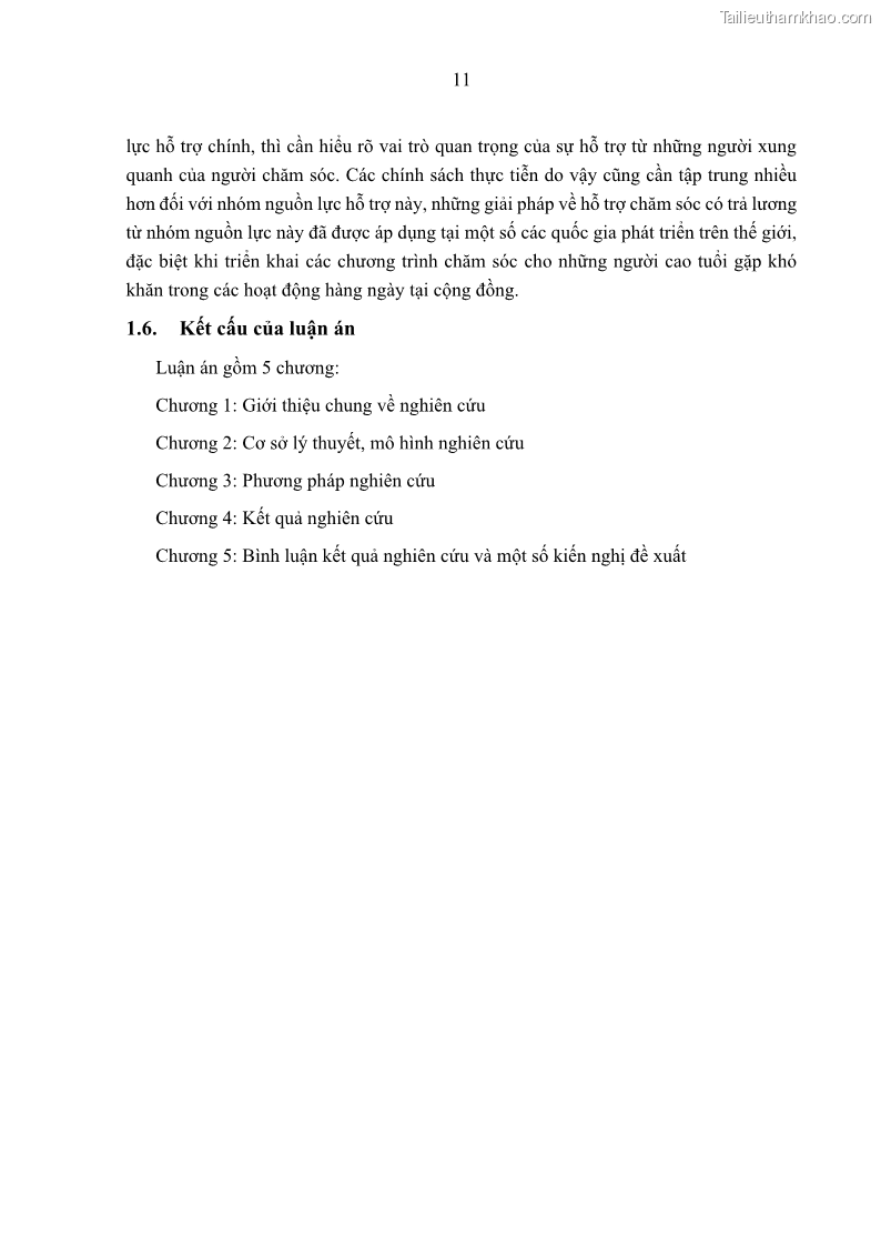Luận án tiến sĩ kinh tế Ảnh hưởng của giá trị gia đình và hỗ trợ xã hội tới tự chủ chăm sóc người cao tuổi tại gia đình - 2 Trang 21