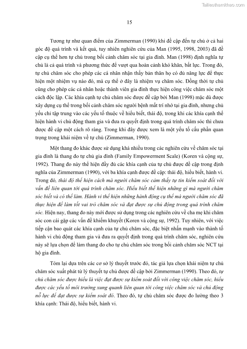 Luận án tiến sĩ kinh tế Ảnh hưởng của giá trị gia đình và hỗ trợ xã hội tới tự chủ chăm sóc người cao tuổi tại gia đình - 3 Trang 25