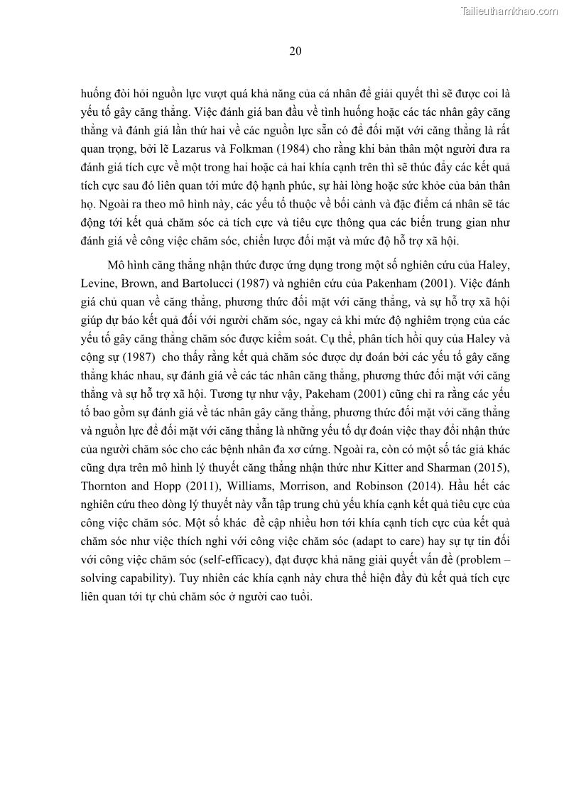 Luận án tiến sĩ kinh tế Ảnh hưởng của giá trị gia đình và hỗ trợ xã hội tới tự chủ chăm sóc người cao tuổi tại gia đình - 3 Trang 30