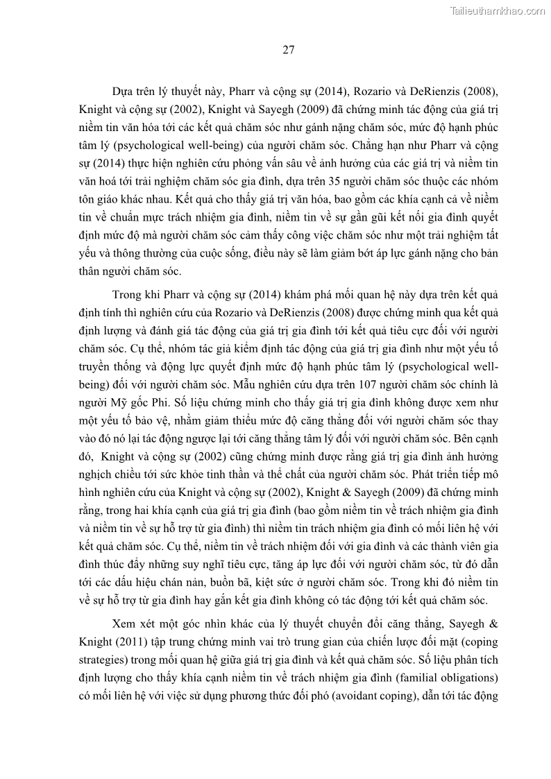 Luận án tiến sĩ kinh tế Ảnh hưởng của giá trị gia đình và hỗ trợ xã hội tới tự chủ chăm sóc người cao tuổi tại gia đình - 4 Trang 37