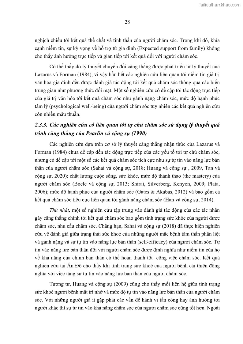 Luận án tiến sĩ kinh tế Ảnh hưởng của giá trị gia đình và hỗ trợ xã hội tới tự chủ chăm sóc người cao tuổi tại gia đình - 4 Trang 38