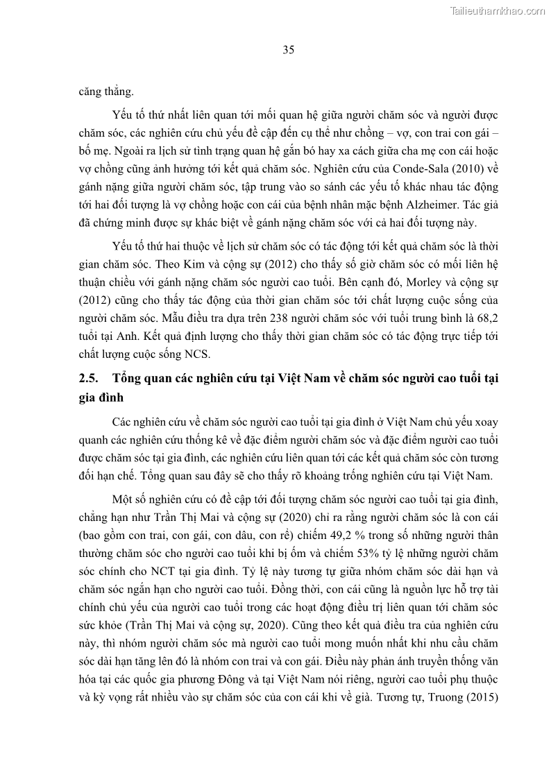 Luận án tiến sĩ kinh tế Ảnh hưởng của giá trị gia đình và hỗ trợ xã hội tới tự chủ chăm sóc người cao tuổi tại gia đình - 4 Trang 45