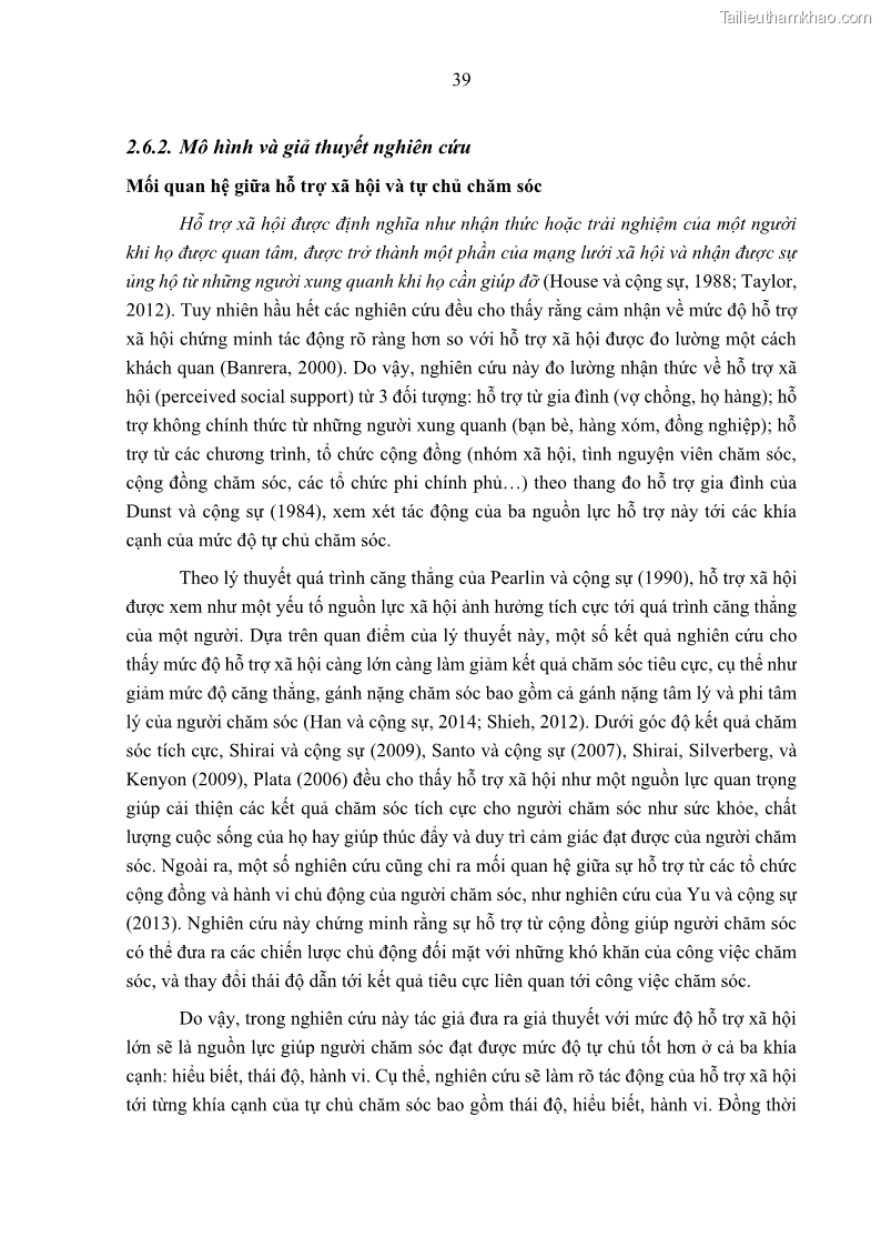 Luận án tiến sĩ kinh tế Ảnh hưởng của giá trị gia đình và hỗ trợ xã hội tới tự chủ chăm sóc người cao tuổi tại gia đình - 5 Trang 49